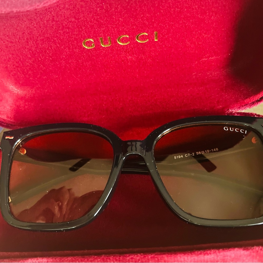 GUCCI Black Frame Orange Lenses